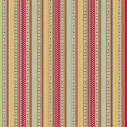 Tissu Cretonne Gordes Rayure Multico Provençal