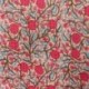 Tissu Blockprint Imprimé Tampons Mains Matelassé Double Face Rose