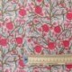 Tissu Blockprint Impression Tampons Mains Roses