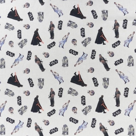 Tissu Licence Star Wars Classic Fond Blanc