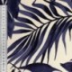 Tissu Viscose Imprimé Feuille Bleu