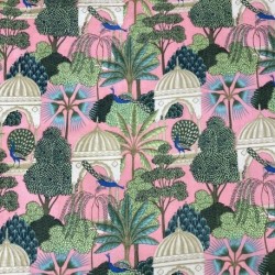 Tissu Imprimé Esprit Blockprint Taj Mahal Rose