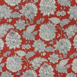 Tissu Cretonne Sharma Terracotta