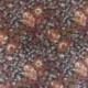 Tissu Blockprint Imprimé Tampons Mains Matelassé Double Marron Noir