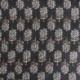 Tissu Blockprint Imprimé Tampons Mains Matelassé Double Marron Noir