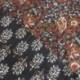 Tissu Blockprint Imprimé Tampons Mains Matelassé Double Marron Noir