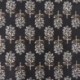 Tissu Blockprint Impression Tampons Mains Feuille Fond Noir
