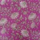 Tissu Blockprint Impression Tampons Mains Fleur Fond Rose
