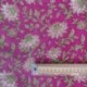 Tissu Blockprint Impression Tampons Mains Fleur Fond Rose