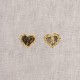 Bouton leopard coeur