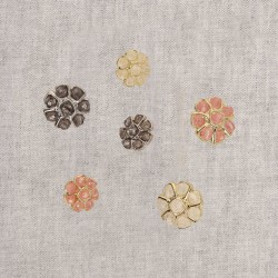 Bouton bijou fleur