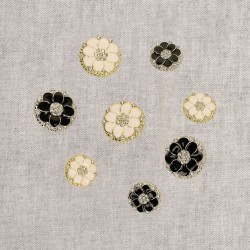 Bouton bijou fleur