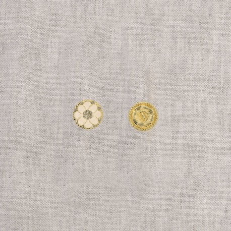 Bouton bijou fleur