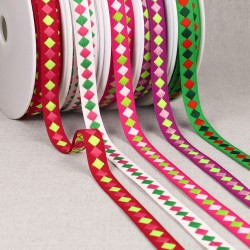 Galon jacquard losanges