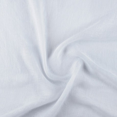Tissu Gaze de Lin Uni Blanc 