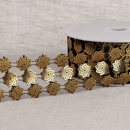 Galon paillettes 3 rangs