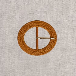 Boucle ceinture 5cm Camel - 