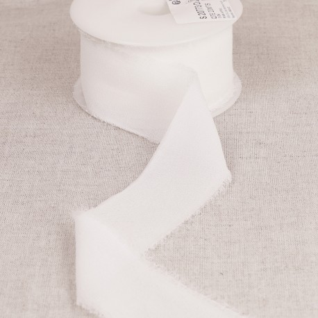 Ruban mousseline effiloché