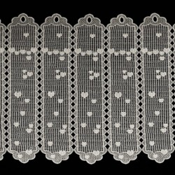 Brise Bise Macramé Hauteur 90cm Coeur Ecru