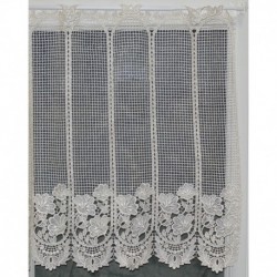 Brise Bise Macramé Hauteur 90cm Florale Blanc