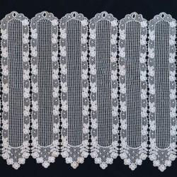 Brise Bise Macramé Hauteur 90cm Fleur Blanc
