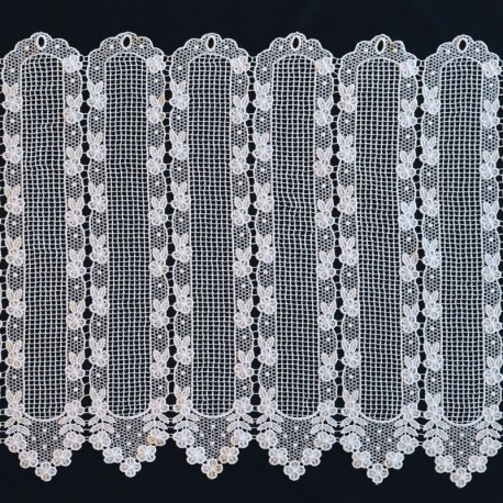 Brise Bise Macramé Hauteur 90cm Fleur Blanc