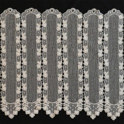 Brise Bise Macramé Hauteur 150cm Fleur Ecru