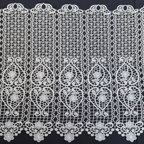 Brise Bise Macramé Hauteur 90cm Charme Blanc