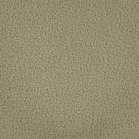 Tissu Bouclette Teddy Uni Kaki Clair 