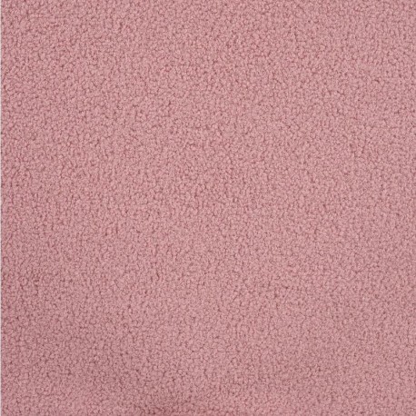 Tissu Bouclette Teddy Uni Vieux Rose 