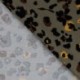 Tissu Twill de Viscose Imprimé Léopard Kaki