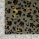 Tissu Twill de Viscose Imprimé Léopard Kaki