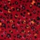 Tissu Twill de Viscose Imprimé Léopard Rouge