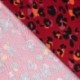 Tissu Twill de Viscose Imprimé Léopard Rouge