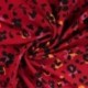 Tissu Twill de Viscose Imprimé Léopard Rouge