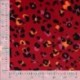 Tissu Twill de Viscose Imprimé Léopard Rouge