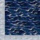 Tissu Twill de Viscose Imprimé Léopard Petrole 
