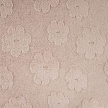 Tissu Fausse Fourrure Imprimé Fleur Sable 