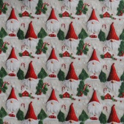 Tissu Gnomos Imprimé Effet 3d Ecru 