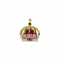 Couronne bling bling - Doré/rouge