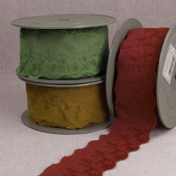 Broderie fleur festonnee