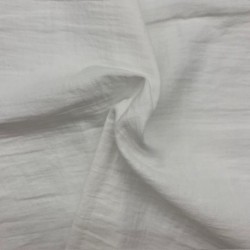 Tissu Double Gaze Cottage Blanc