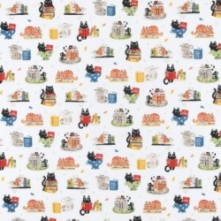 Tissu Coton Imprimé Intello Multicolore