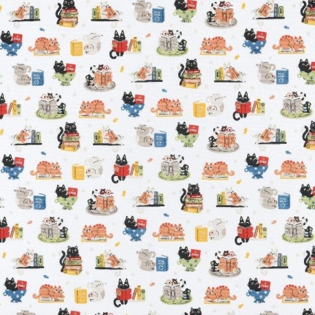 Tissu Coton Imprimé Intello Multicolore