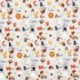 Tissu coton Imprimé Alphabet Multicolore