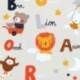 Tissu coton Imprimé Alphabet Multicolore
