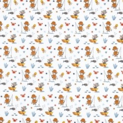 Tissu Coton Imprimé Dinan Moutarde 