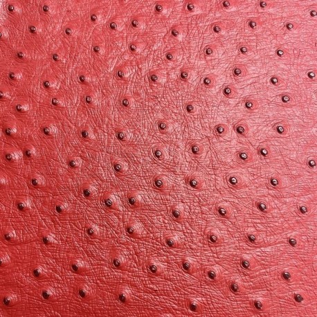 Tissu Autruche Simili Rouge 