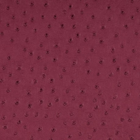 Tissu Autruche Simili Bordeaux 