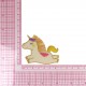 Ecusson avec franges - Licorne